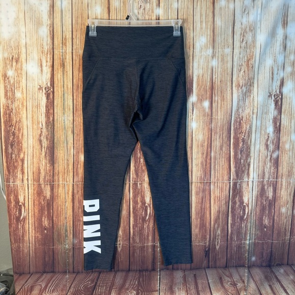 Victoria’s Secret Pink Ultimate Women’s Gray Colorblock Leggings Size Large - Picture 2 of 6